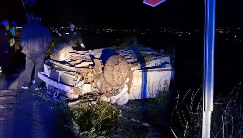 Yürekleri Dağlayan Kaza: Şarampole Devrilen Otomobilde 1 Ölü, 3 Yaralı