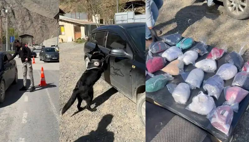 Uyuşturucu İhtimali Üzerine Durdurulan Araçtan Şok Edici Ele Geçirme