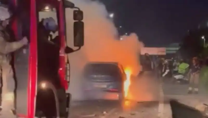 Otoyolda Alev Alev Yanan Araç Kazası, Sürücü Hayatını Kaybetti