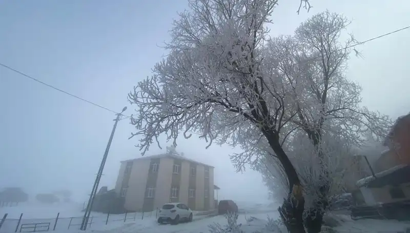 Soğuk Havalar Göle'yi Buz Kesiyor: Eksi 18 Dereceyi Gördü!