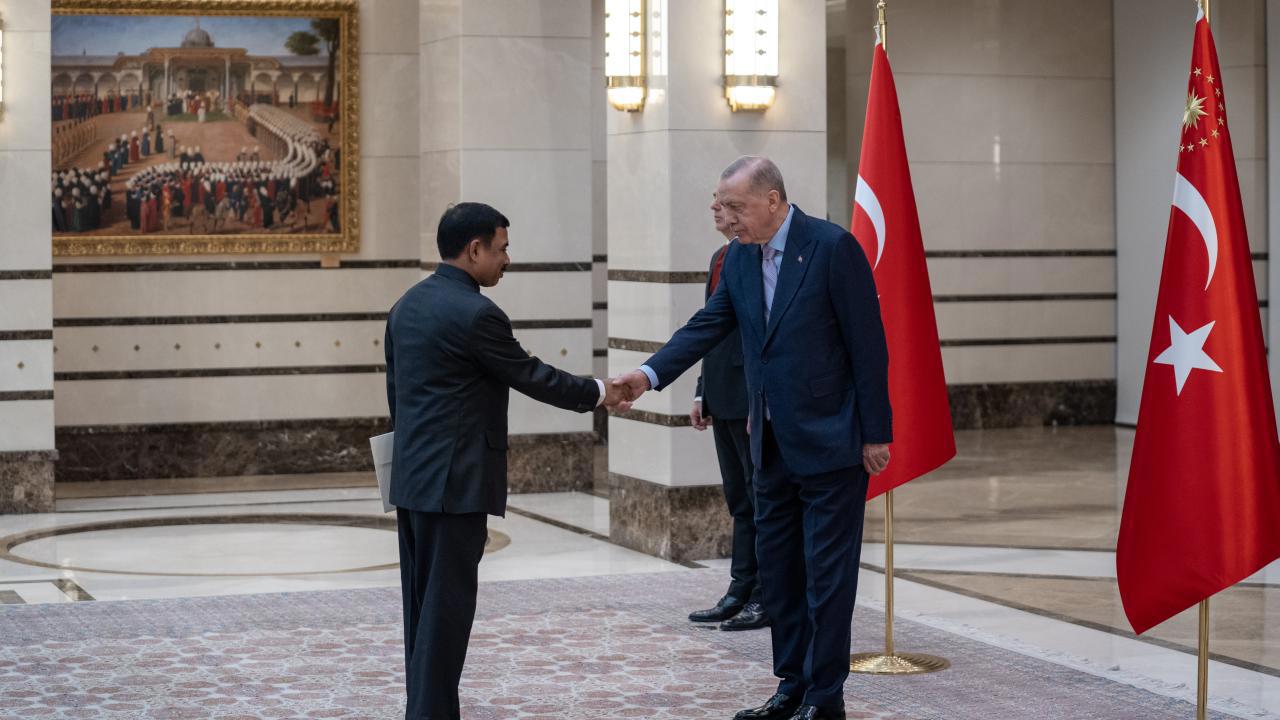 Cumhurbaşkanı Erdoğan'a Güven Mektubu Sunan Büyükelçiler